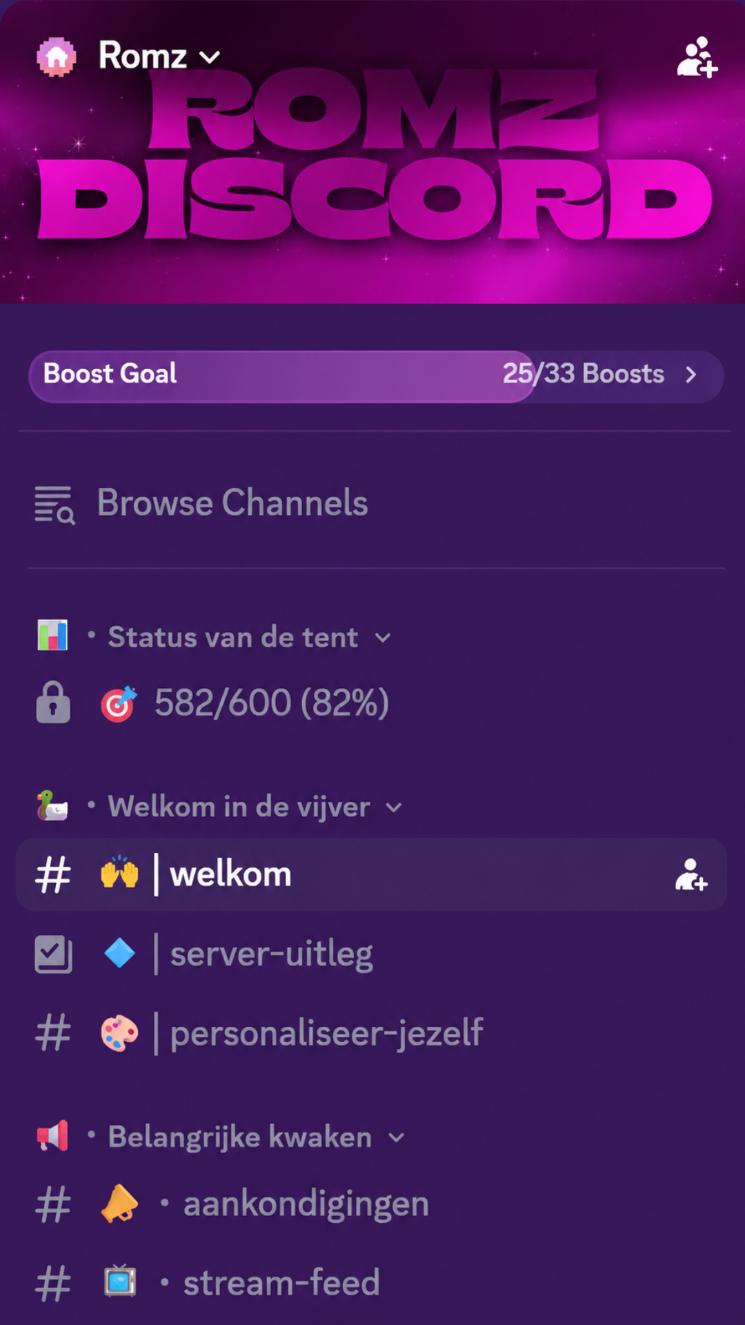 Discord server van Romz